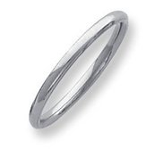 Palladium Medium Weight 2mm Comfort Fit Wedding Band