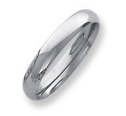 Palladium Medium Weight 4mm Comfort Fit Wedding Band