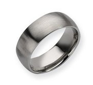 Stainless Steel 8mm Brushed Wedding Band