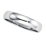 Sterling Silver 4mm Half Round Wedding Band