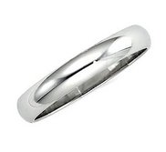 Sterling Silver 3mm Half Round Wedding Band