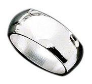 Sterling Silver 7mm Half Round Wedding Band