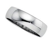 Sterling Silver 5mm Half Round Wedding Band