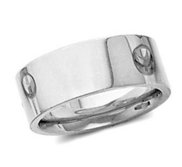 Sterling Silver 7mm Flat Comfort Fit Wedding Band