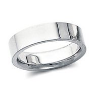 Sterling Silver 5mm Flat Comfort Fit Wedding Band