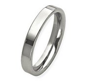 Sterling Silver 4mm Flat  Wedding Band