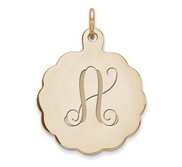 Engravable 14k Yellow Gold Pendant or Charm