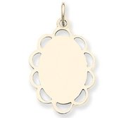 Engravable 14k Yellow Gold Engravable Charm or Pendant