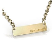 Personalized Thin Engraveable Rectangle Pendant