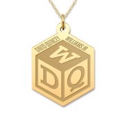 Personalized Childrens Block Monogram Pendant or Charm