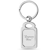 Engravable Stainless Steel Rectangle Keychain