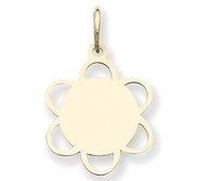 Engravable 14k Yellow Gold Charm or Pendant