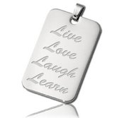 Engravable Stainless Steel Rectangular Dog Tag