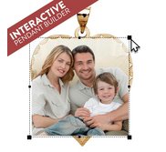 Interactive Photo Engraved Heart Pendant Builder