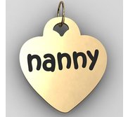 Nanny Heart Shaped Charm