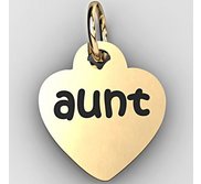 Aunt  Heart Shaped Charm