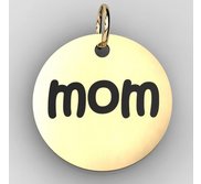 Mom Round Disc Charm