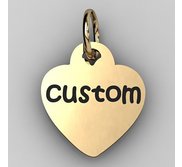 Custom Mom Heart Shaped Charm