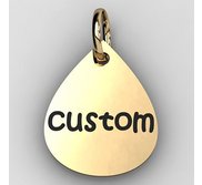 Custom Mom Teardrop Shaped Charm