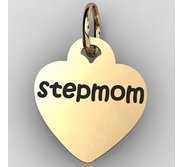 Stepmom Heart Shaped Charm