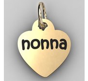 Nonna  Heart Shaped Charm