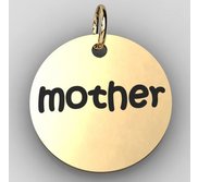 Mother Round Disc Charm