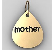 Mother Teardrop Shaped Charm