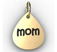 Mom Teardrop Shaped Charm