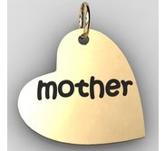 Mother Sideways Heart Shaped Charm