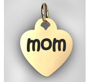 Mom Heart Shaped Charm