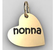 Nonna  Sideways Heart Shaped Charm