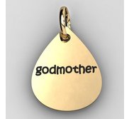 Godmother  Teardrop Shaped Charm