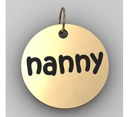 Nanny Round Disc Charm