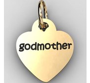 Godmother  Heart Shaped Charm