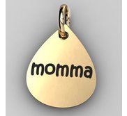 Momma Teardrop Shaped Charm