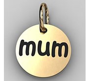 Mum Round Disc Charm