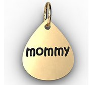 Mommy Teardrop Shaped Charm