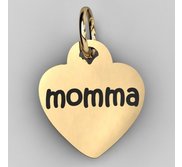 Momma Heart Shaped Charm