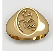 Mother and Daughter Oval Shaped  Mother s Ring 