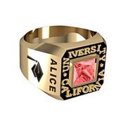 Women s Square Princess Class Ring