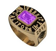 Men s Round Square Emerald Class Ring