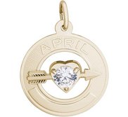 BIRTHSTONES APRIL ENGRAVABLE