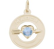 BIRTHSTONES MARCH ENGRAVABLE