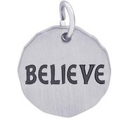 BELIEVE CHARM TAG ENGRAVABLE