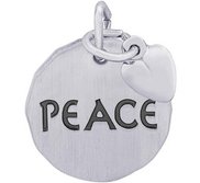 PEACE TAG W HEART ENGRAVABLE