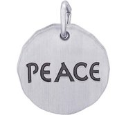 PEACE CHARM TAG ENGRAVABLE