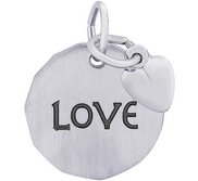 LOVE TAG W HEART ENGRAVABLE