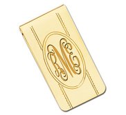 Engravable Gold Plated Money Clip