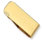 Engravable Stainless Steel Gold Plated Money Clip