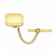 Engravable Rectangle Bezel Tie Tack